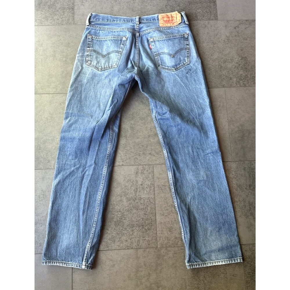 Levi’s Button Fly 501 jeans 34x34 *shrunk* 33x29 distressed grunge normcore